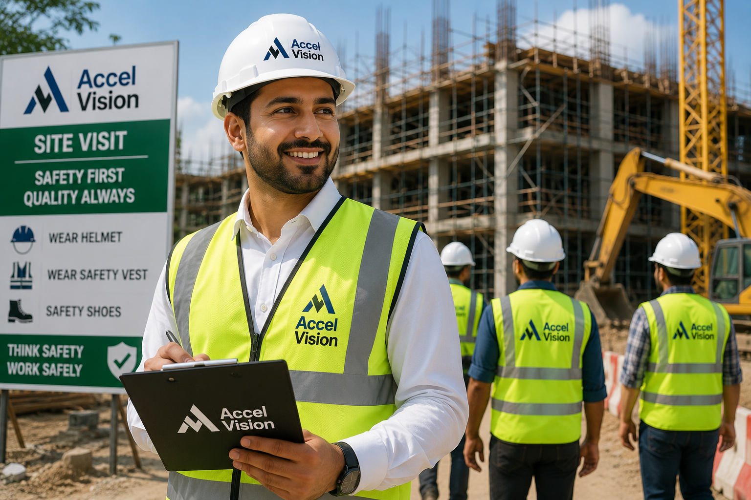 Practical occupational safety training at a worksite